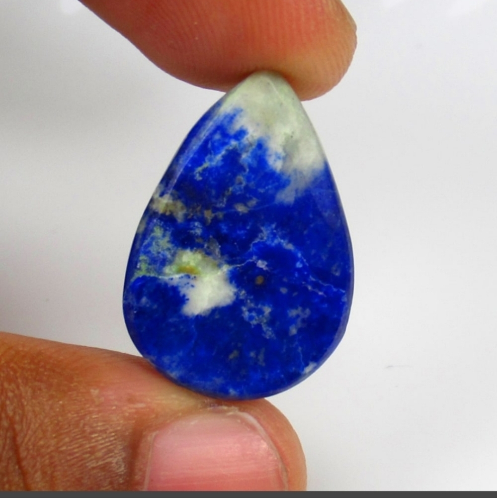 18.54 Ct Natural Blue Lapis Lazuli Pear Cab - Picture 2 of 2